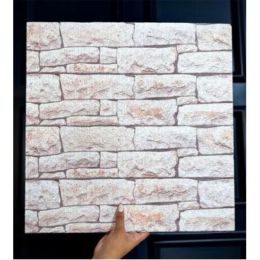 Imagem de Kit 20 Placas Revestimento EPS 3d Alto Relevo Textura Decoração - Belo