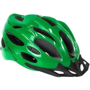 Imagem de Capacete Absolute Nero Verde Com Luz Traeira Tam M