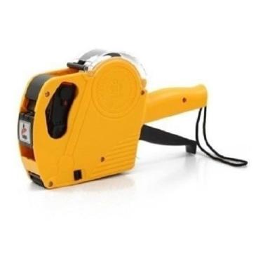 Imagem de ETIQUETADORA-AMARELO) Etiquetadora Manual Rotuladora De Preços 8 Dígitos + Refil de Tinta + Etiquetas