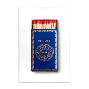 Imagem de Stupell Industries Blue Trendy Matchbox Wall Plaque Art Design por Amanda Greenwood, 10 x 15