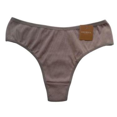 Imagem de Calcinhas Plus Size Fio dental básica - SollBella Store, Chocolate, 54