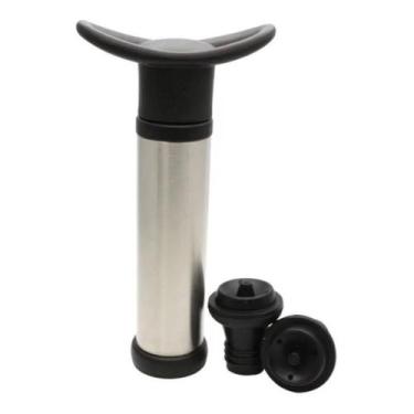 Imagem de Kit Bomba A Vácuo Para Vinho Com 2 Rolhas Tampa Garrafa - Dynasty