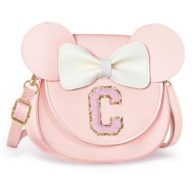 Imagem de Aganmi Linda bolsa tiracolo para meninas 2, 3, 4, 5, 6, 7, 8 anos, presente de aniversário, carteira infantil, rosa, 7.1*6.7*3.1in (18*17*8cm), C
