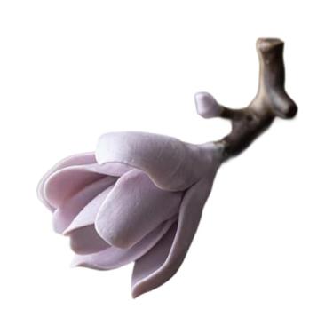 Imagem de Bothyi Porta-incenso de flor de magnólia, fragrância criativa para casa, queimador de incenso para centro de mesa de quarto, lareira, casa de fazenda, Rosa