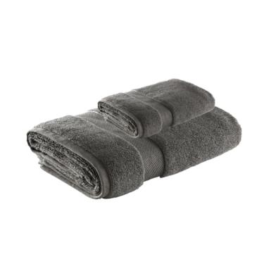 Imagem de Jogo de Toalha de Banho e Rosto Super Soft Zero Twist, 2 pe�as, Algod�o, Toque Macio, 500g/m�, Altihaus, Alta Absor��o, Durabilidade (Chumbo)