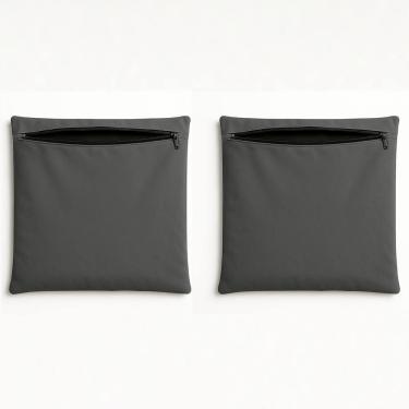 Imagem de Kit 2 Capa De Almofada 42cm Decorativa Suede Sofá Poltrona Cinza