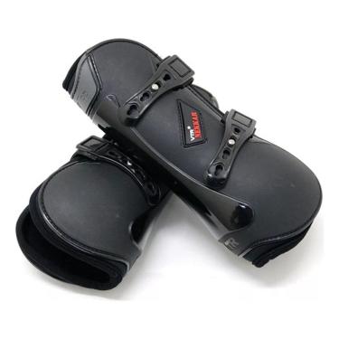 Imagem de Caneleira Para Cavalo Nekkar De Pino 24Cm Hipismo Preto Vtr