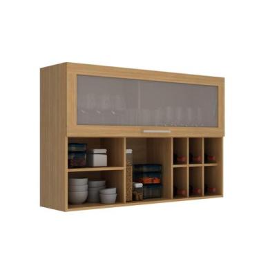 Imagem de Armário Aéreo de Cozinha 120cm 1 Porta Basculante com Vidro Copacabana