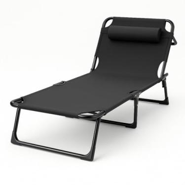 Imagem de Espreguiçadeira VMSTARK Dobrável Reclinável Portátil – Cadeira Espreguiçadeira para Piscina, Praia, Jardim e Varanda – Cama Espreguiçadeira Resistente até 200kg – Design Confortável e Ergonômico