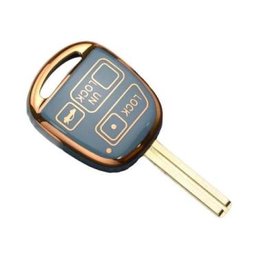 Imagem de Capa De Chave De Carro Toyota Shell Fob Case 2 3 Botões TPU Para Yaris