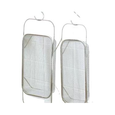 Imagem de JD Escorredor de pia inox peneira Alça retrátil fruteira alimentos(dois)