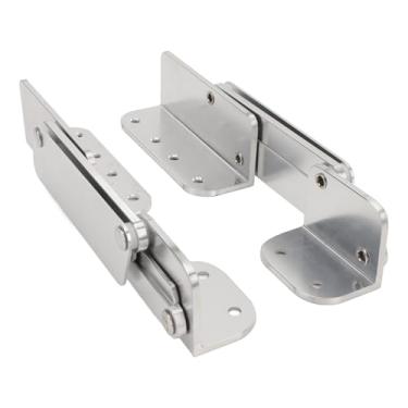 Imagem de lyrlody Dobra de Barco Dobradiça de 6 Mm de Alumínio de Alumínio de Montagem de Montagem para Móveis Marinhos de Iate Resistente à água Salgada Com Design de Dobra Lisa 0-120 Graus