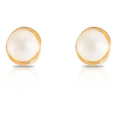 Imagem de Brinco De Ouro 18k Rococó Com Pérola Natural 4mm Infantil - Zello