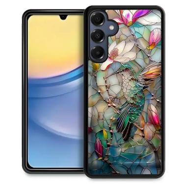 Imagem de Punmada Compatível com Samsung Galaxy A16 Capa para celular com painel traseiro de acrílico criativo com borda de silicone proteção fina para Samsung Galaxy A16 3D com aparência de flor manchada