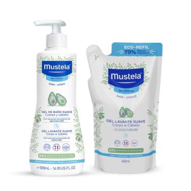 Imagem de Mustela Combo Gel Lavante - Gel Lavante com Abacate Orgânico 500 ml + Refil com Abacate Orgânico 400 ml
