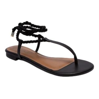 Imagem de Sandalia Rasteira Corda -Preto 35