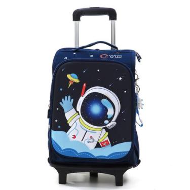 Imagem de Mochila Escolar Astronauta Infantil com Duas Rodinhas - Malissima, Azu