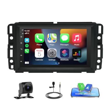 Imagem de Rádio estéreo automotivo para Chevy Chevrolet Silverado para Buick para GMC Sierra Yukon, Android 13 CarPlay, Android Auto, rádio com tela sensível ao toque de 7 polegadas com câmera de backup