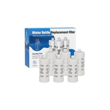 Imagem de Nispira Substituição de filtro de água de carbono ativado compatível com garrafa de água Philips GoZero Everyday 6 peças
