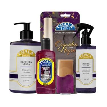 Imagem de Kit 4 Coala Aromas para Casa | Sabonete Líquido, Limpador Concentrado, Difusor de Aromas, Odorizante de Tecidos | Escolha Sua Fragrância Favorita (Orquídea Negra)