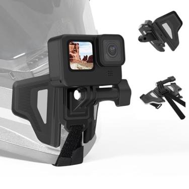 Imagem de TELESIN Suporte para capacete braçadeira de queixo acessórios para GoPro Max 12 11 10 9 8 7 6 5 Insta360 X3 X4 Go3 Ace Pro DJI Action 3 4 Osmo Pocket 3 Camera Head View Accessory