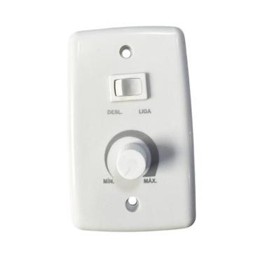Imagem de Chave Rotativo Dimmer Controle De Velocidade Com Tecla Liga e Desliga 