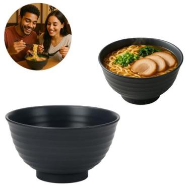 Imagem de Tigela de Plástica 850ml Ideal P/ Lamen e Sopas Restaurante - Kehome