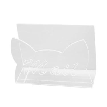 Imagem de WeiLaiKeQi Suporte de acrílico para correspondências, organizador de envelopes e documentos de papel, para mesa de escritório, Claro