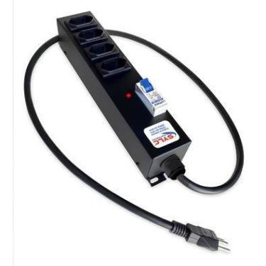 Imagem de Filtro De Linha 4 Tomadas Metálico 20a Profissional Com Disjuntor