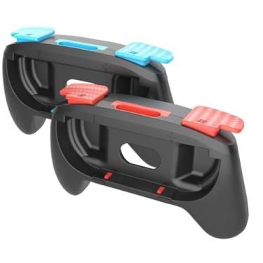 Imagem de Maiweitong 2 Pack Joy-Con Controller Hand Grips Compatible with Nintendo Switch 2 Joycon 2025 Released (Black+Black)