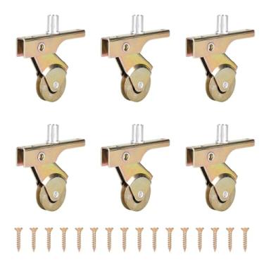 Imagem de 6un. Roletes Porta Tela Deslizante para Bay Mills, Rodas Ferro Porta Correr com Parafusos Rolete de 1in para Substituição Superior e Inferior de B701 B702 B814