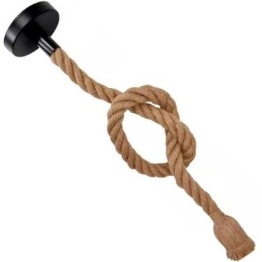 Imagem de Luminária Pendente Corda Sisal, Estilo Rústico Vintage, Lustre para Teto, Bivolt 110v/220v E27 NilosDecor