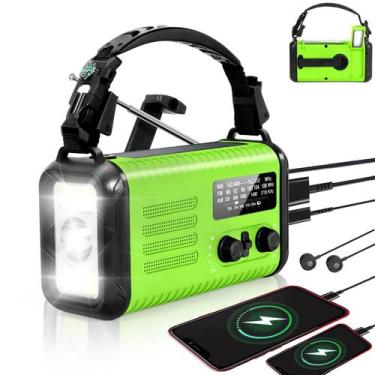 Imagem de Rádio de manivela de emergência LUOZROLL 20000mAh com alarme e lantern