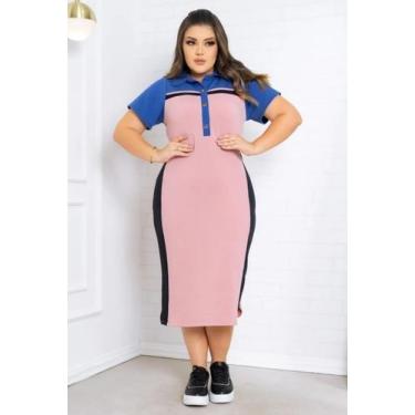 Imagem de Vestido MIDI Plus Size Rafaela Moda Evangélica Feminina - Miss Flower,