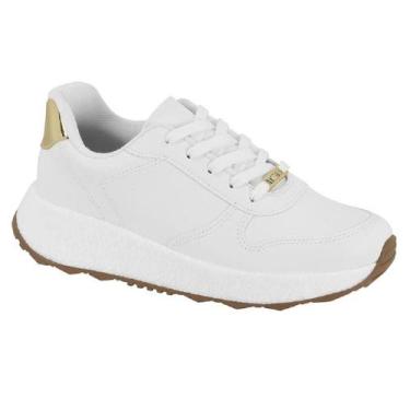 Imagem de Tenis vizzano casual ref 1452.100.12553 feminino, 36, Branco, Dourado