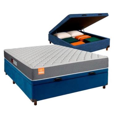 Imagem de Cama Box Bau Blindado Viuvo + Colchão D23 - Inducol