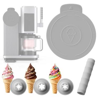 Imagem de Palksky Tampa de vedação à prova de poeira para máquina de sorvete Ninja Swirl, acessórios de recipientes para Ninja Swirl Creami, conjunto de 5 peças, cinza