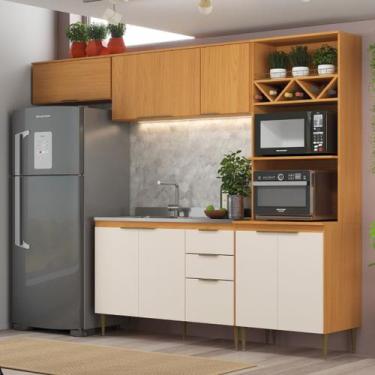 Imagem de Cozinha Modulada 4 Peças 9 Portas 2 Gavetas Angelina - Angelin Off Whi