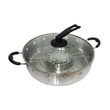 Imagem de Churrasqueira Grill Para Boca De Fogão Com Tampa De Vidro