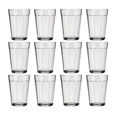 Imagem de Jogo 12 Copos de Vidro Americano Tradicional Nadir Figueiredo 190ml Cerveja Boteco Bar