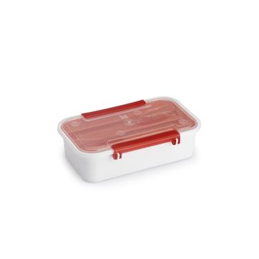 Imagem de Pote Plástico Com Tampa Para Marmita Com Porta Talher 780ml