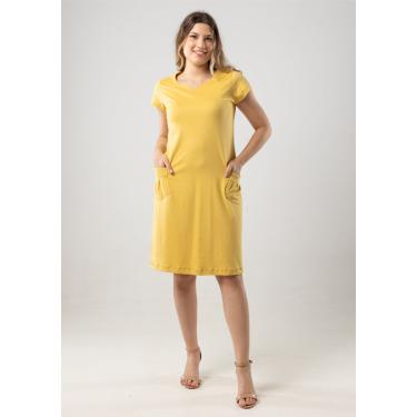 Imagem de Vestido Algodão Pau a Pique Básico Amarelo