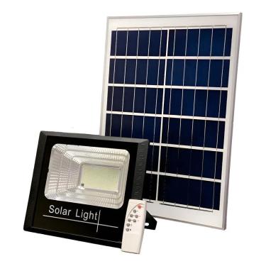 Imagem de Refletor Holofote Solar 200W 6000K+Placa Solar Prova Dágua