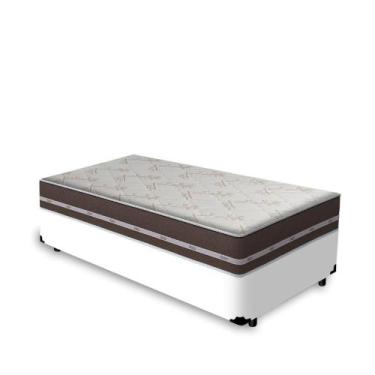 Imagem de Cama Box Solteiro King branco + Colchão De Molas - Anjos - Classic Sup