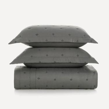 Imagem de Colcha Casal com 2 Porta-travesseiros Bordado Juno Karsten, U