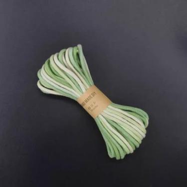 Imagem de Corda de macramê trançado gradiente de 10 metros, corda colorida de 3 mm de espessura, para pulseira DIY, chaveiro, decoração (cor 4)