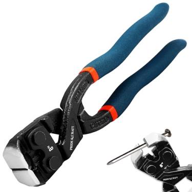 Imagem de PRIDE&CRAFT Puxador de unhas de 20 cm Ferramenta de alicate de carpinteiro resistente com estrutura de aço CR-V, removedor de unhas, alicate de corte de extremidade, extrator de grampos para