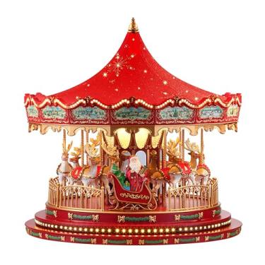 Imagem de Mr. Christmas Carrossel de cristal de floco de neve animado de luxo de 43 cm