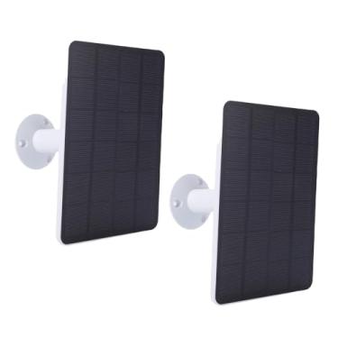 Imagem de Jectse Painel Solar Eficiente de 10 W para Câmera de Segurança Em Anel, Painel de Carregamento à Prova D'água IP65 para Uso Externo, Carregamento Solar de 2 Peças Com Cabos para Câmera Em Anel