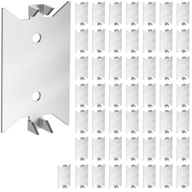 Imagem de IRENPORU 50 peças de placas de unha, placas de prego de 3 x 6 cm para parafusos de madeira, placas de unhas elétricas para proteção de fiação de encanamento